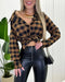 Plaid Pattern Button Down Shirts Long Sleeve Shackets Casual Blouse Top brown
