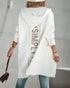 Letter Heart Pattern Long Cardigans Knitted Open Front Oversized Hooded Outerwear Sweater Coat white