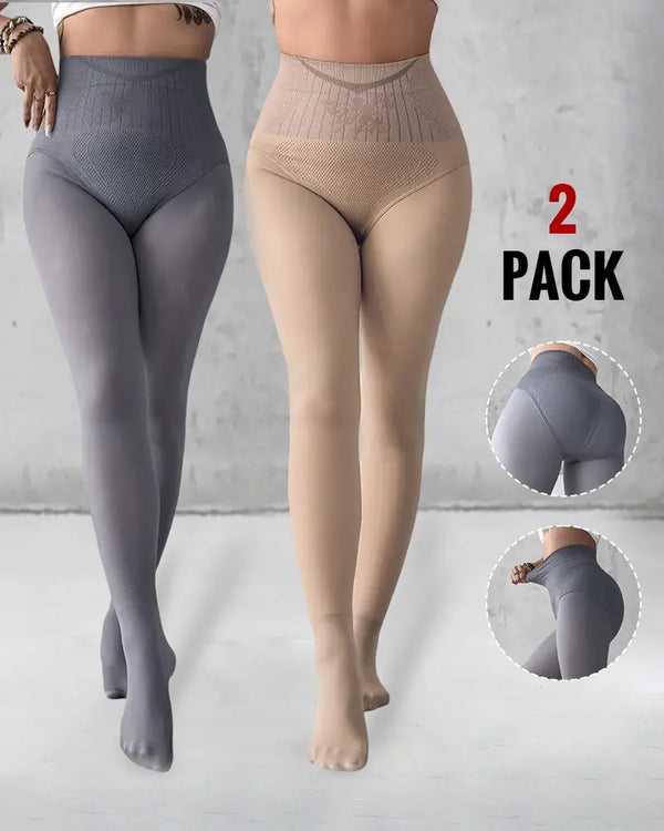 ChicMe ShapeLift 2-Pack Magic Fleece Lined Leggings High Waist Tummy Control Butt Lifting Thermal Pantyhose style3