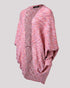 Colorful Waffle Knit Open Front Coat Batwing Long Sleeve Cardigan pink