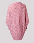 Colorful Waffle Knit Open Front Coat Batwing Long Sleeve Cardigan pink