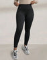 Winter Warm High Waisted Workout Athletic Leggings Tummy Control Butt Lifting Ultra Soft Thermal Lined Yoga Pants Women's Sportswear with Stacked Slit Pockets On Side black