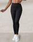 Winter Warm High Waisted Workout Athletic Leggings Tummy Control Butt Lifting Ultra Soft Thermal Lined Yoga Pants Women's Sportswear with Stacked Slit Pockets On Side black