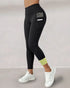 Winter Warm High Waisted Workout Athletic Leggings Tummy Control Butt Lifting Ultra Soft Thermal Lined Yoga Pants Women's Sportswear with Stacked Slit Pockets On Side black
