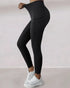 Winter Warm High Waisted Workout Athletic Leggings Tummy Control Butt Lifting Ultra Soft Thermal Lined Yoga Pants Women's Sportswear with Stacked Slit Pockets On Side black