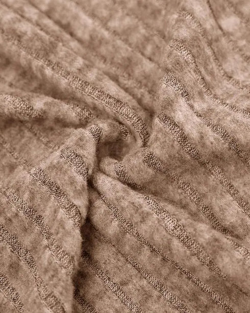 Chevron Pattern V-Neck Chain Decor Pocket Design Mini Dress khaki