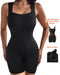 Seamless Square Neck Sleeveless Tank Top Tummy Control Bodysuit Romper black