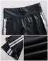 Colorblock Contrast Paneled High Waist Skinny Pants Tummy Control Sporty Pants black