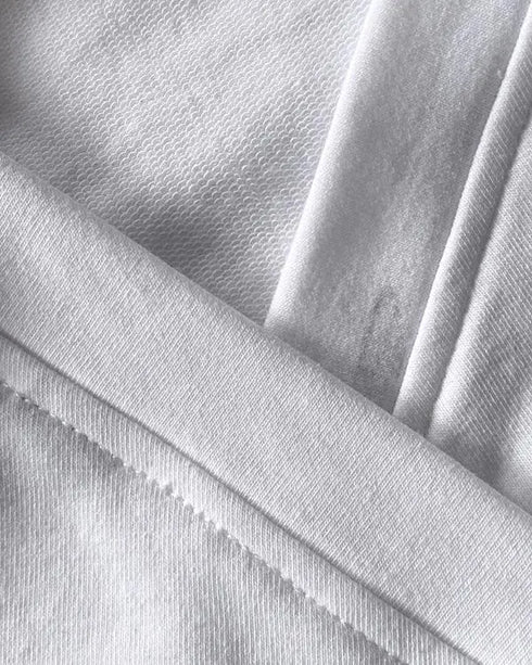 Stylish Pocket Open Back Drawstring Hooded Top with Baudeau white