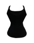 Scoop Neck Spaghetti Strap Ribbed Top Casual Sleeveless Slim Fit Tank black