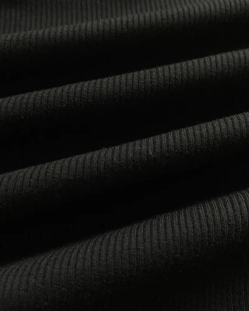 Scoop Neck Spaghetti Strap Ribbed Top Casual Sleeveless Slim Fit Tank black