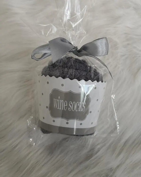 1Pair Funny Letter Print Crew Socks gray