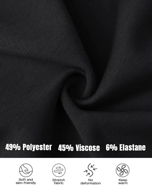 3 Pieces Outfit Snap Buttons Front Coat and Elastic Waist Seam Front Stretchy Cuffs Pants Set with Tank Top Casual Contrast Side Striped Tracksuit black