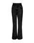ChicMe CurveEase Back Shirred Button Front High Waist Jeans Skinny Flared Denim Jeggings black