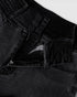 ChicMe CurveEase Back Shirred Button Front High Waist Jeans Skinny Flared Denim Jeggings black