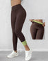 ChicMe ShapeLift Fleece Lined Active Pants Thick Soft Tummy Control Termal Warm Winter Shaping Pants coffee