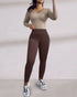 ChicMe ShapeLift Fleece Lined Active Pants Thick Soft Tummy Control Termal Warm Winter Shaping Pants coffee