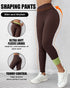 ChicMe ShapeLift Fleece Lined Active Pants Thick Soft Tummy Control Termal Warm Winter Shaping Pants coffee