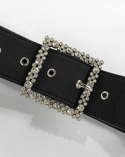 Off Shoulder Long Sleeve Eyelash Lace Spliced Slim Fit Overalls Casual Zipper Back Jumpsuit with Belt black