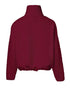 Stand Collar Zipper Design Casual Sweatshirt Wine red