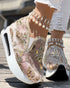 Casual Peep Toe Elastic Strap Slope Heel Sneaker gold