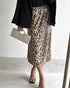 Leopard Pattern Allover Sequin Skirt Leopard