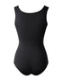 ChicMe ContourX U Neck Shapewear Built-in Bra Sleeveless High Strechy Slim Fit Tank BodySuits black