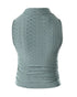 Eyelet Embroidery Textured Ruched Tank Top green