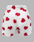 Love Heart Drawstring Pajamas Set red