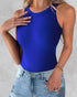 3-Pack Knit Round Neck Thick Strap Racerback Tank Tops(Without Pads) style3