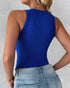 3-Pack Knit Round Neck Thick Strap Racerback Tank Tops(Without Pads) style3