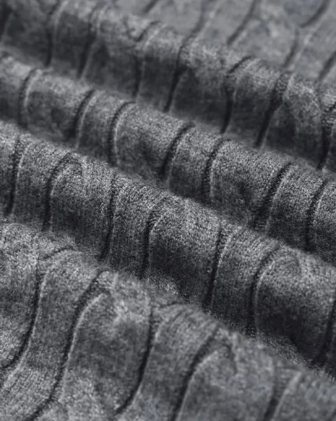 2 Pieces Outfit Long Sleeve Crop Drawstring Hoodie Top and Elastic Waist Slim Fit Pants Set Casual Cable Kint Set gray