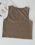 V-Neck Casual Sleeveless Top khaki