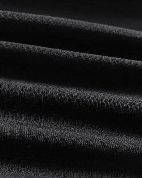 2 Pieces Outfits Tribal Print Keyhole Neck Sleeveless Top and Wide Leg Tied Detail Slit Pants Sets black