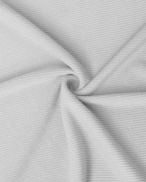 3 Piece Ribbed Tank Top and Crewneck Long Sleeve Tops High Waist Pants Tracksuit gray