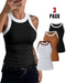 3-Pack Contrast Binding Basic Slim Knit Ribbed Racerback Tank Top style6