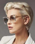 1Pair Ombre Lens Cat Eye Frame Fashion Sunglasses white