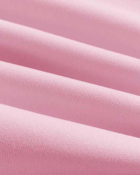 2 Pieces Outfits Sleeveless High Neck Cargo Pockets Design Top and Casual Cuffed Long Pants Set pink