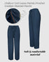 Hollow Out Lace Patch Pocket Design Casual Pants purplish blue