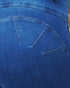 Front Button Zipper Fly High Waist Butt Lifting Skinny Denim Jeans Casual Pants Lighted Blue