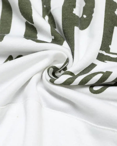 2 Pieces Outfit Nope. not today Slogan Print Kangaroo Pocket Side Slit High-Low Hem Hoodie Sweatshirt and Elastic Waist Slim Fit Sweatpants Set Army green