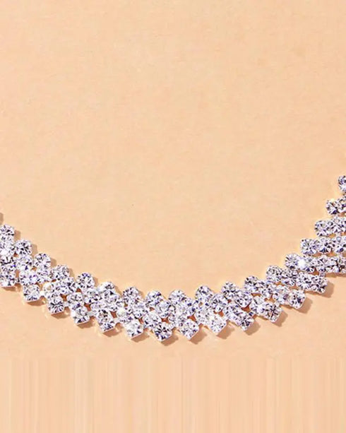 1pc Asymmetrical Rhinestone Fashion Jewelry Beach Anklet silver