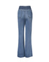 ChicMe CurveEase Back Shirred Button Front High Waist Jeans Skinny Flared Denim Jeggings Lighted Blue