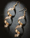 1Pair Twisted Dangle Hook Earrings gold