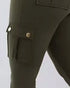 Butt Lifting Leggings with Flap Pockets High Waist Tummy Control Workout Cargo Pants Army green