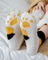 1Pair Fluffy Cozy Animal Stripe Fuzzy Socks style1