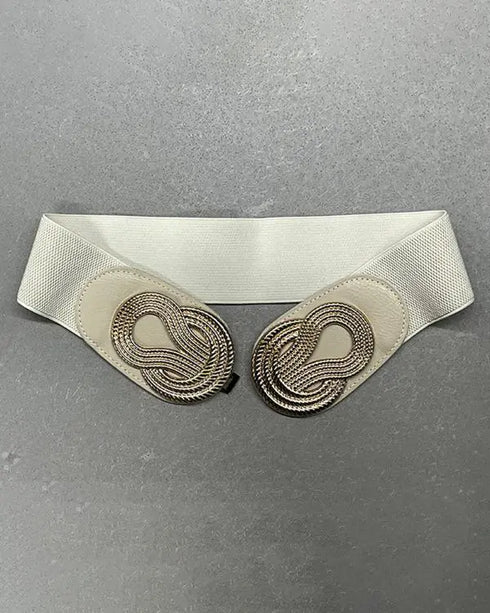 Skew Neck Lantern Sleeve Loose Top & Zipper Fly Wide Leg Pants Set without Belt khaki