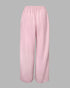 2 Pieces Outfit Drop Shoulder Zip Up Loose Hoodie Sweatshirt and Casual Elastic Waist Wide Leg Sweatpants Set light pink