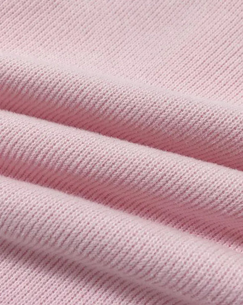 2 Pieces Outfit Drop Shoulder Zip Up Loose Hoodie Sweatshirt and Casual Elastic Waist Wide Leg Sweatpants Set light pink