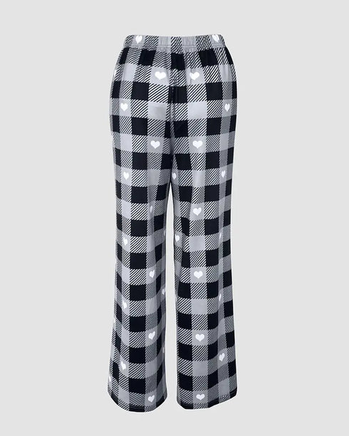 2 Pieces Outfit Tie Dye Print Short Sleeve Top and Elastic Waist Loose Fit Pants Set Casual Pajamas Set gray